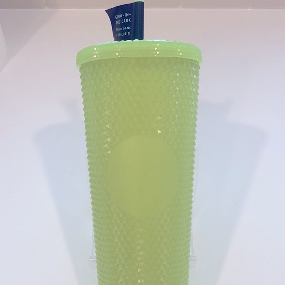 NWT Starbucks 2022 Glow in the Dark Lemongrass Bling Studded Tumbler Venti 24 oz - Picture 1 of 4